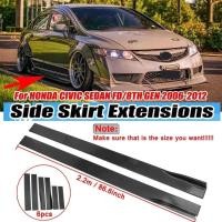 ราคา 86 6 2 2 เมตรสีดํา คาร์บอนรถด้านข้างกระโปรง Extension Lip Splitter Lip สําหรับ HONDA สําหรับ Civic สําหรับ ACCORD 9TH 10TH EK EG S2000 ทุกรุ่น (50250865919)