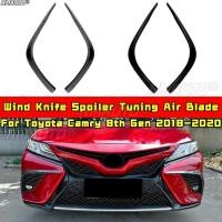 ราคา สําหรับ Toyota Camry 8th Gen 2018 2020 Body Kit มีดลมสปอยเลอร์ Tuning Air Blade กันชนหน้าด้านข้าง Splitter รถอุปกรณ์เสริม (54702131875)