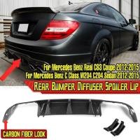 ราคา คุณภาพสูงด้านหลังกันชน Lip Diffuser สปอยเลอร์กันชน Splitters สําหรับ Mercedes สําหรับ Benz C Class W204 C204 ซีดาน C63 Coupe 2012 2015 (47200794522)