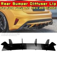 ราคา สําหรับ Ford Focus ST MK4 2018 2021 ด้านหลังสปอยเลอร์กันชนด้านหลัง Diffuser Lip Protector Guard Splitter รถอุปกรณ์เสริม (43226840778)