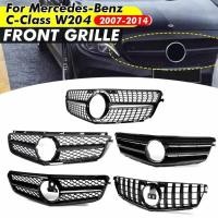ราคา W204 รถกระจังหน้าสําหรับ Mercedes สําหรับ Benz C Class W204 C180 C200 C300 C350 2007 2014 กันชนหน้า Racing Grille Body Kit (29403953583)