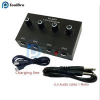 ราคา ไมโครโฟนผสมเสียง 4 ช่องเครื่องดนตรี เครื่องขยาย สายผสมเครื่องขยายเสียงกลางแจ้งสดชาร์จคอนโซลผสม (43477073986)