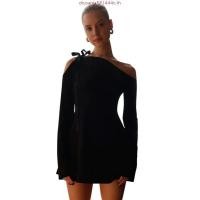 ราคา เดรสสั้นปาดไหล่สายฝอ เช่น ชุดเดรสคาร์โล (57353014834)