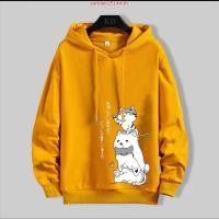 ราคา ลาย การ์ตูนแมว เสื้อกันหนาวผู้ชาย ใส่สบาย ทรงหลวม hoodie (48901541960)