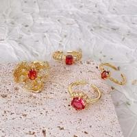 ราคา แหวนเพชรสีแดงและทอง มีการออกแบบลายดอกไม้หรูหราและโฉบเฉี่ยว สำหรับผู้หญิง (54603141131)
