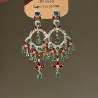 ราคา ต่างหูหรูหราสไตล์คลาสสิก ดีไซน์ Retro Palace ประดับพลอยแซฟไฟร์ สำหรับฤดูใบไม้ร่วง (50851204125)