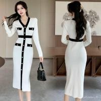 ราคา ชุดถักแขนยาวสีขาวสำหรับฤดูหนาว สไตล์แฟชั่นสตรีท คอลเล็กชันไฮเอนด์ (56650459307)