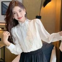 ราคา เสื้อเชิ้ตสไตล์ฝรั่งเศส คอตั้ง ลายลูกไม้ แขนยาว เรียบหรู ใหม่ฤดูใบไม้ผลิ 2025 (55002960468)