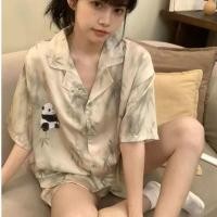 ราคา ชุดสวมบ้านคู่รักสตรี ผ้าแดงดี แบนตูนป่าปลู แขนสั้นฤดูร้อน สวมออกได้ หรูหรา ใส่สบาย สวยงาม (46151944111)