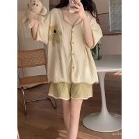 ราคา รหัส5 ชุดนอนขนาดบวก150กิโลกรัมสามารถสวมใส่ฤดูร้อนสไตล์ใหม่น่ารักการ์ตูนพระออกแบบกางเกงขาสั้นแขนสั้นชุดนอนผู้หญิงสองชิ้น ชุดลําลอง (44367305225)