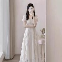 ราคา สไตล์ฝรั่งเศส ชุดนางฟ้า สีขาว เจ้าหญิง กะโปรงยาว ฤดูร้อน (43373246997)