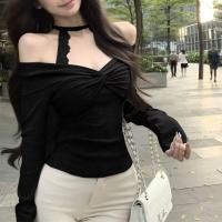 ราคา เสื้อใส่ชั้นในสีม่วง คอเปลือยผูกคอ แขนกุด เนื้อผ้านุ่ม (41827240218)