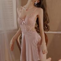 ราคา ชุดนอนเซ็กซี่ฤดูร้อนจากผ้าไหมน้ำแข็ง สวมใส่สบาย มีแผ่นรองหน้าอกและแหวนเสริมเต้านมขนาดเล็ก (40616172269)