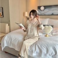 ราคา ชุดนอนสตรีผ้าไหมแช่สีทอง สไตล์จีนใหม่ ลายปักโบราณ ระดับพรีเมียม ผ้าบางอากาศไหล นอกบ้านได้ (27043584915)