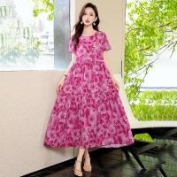 ราคา ชุดผู้หญิงลายพิมพ์แขนยาว ทำจากผ้าฝ้ายและผ้าไหม สไตล์ใหม่สำหรับปี 2025 ใส่สบายเหมาะสำหรับฤดูร้อน (26142204217)