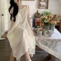 ราคา เดรสสายเดี่ยว สไตล์ฝรั่งเศส เรียบหรู ยาว หลวมสบาย สำหรับวันหยุด 2025 (46002950244)