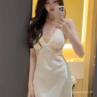 ราคา ชุดนอนเซ็กซี่ กระโปรงยาว ผ้าไหมน้ำแข็ง ดีไซน์หรูหรา (27390481325)