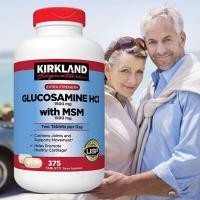 ราคา จัดส่งที่รวดเร็ว อาหารเสริม Kirkland Signature Glucosamine HCl 1500 mg with MSM วิตามินบำรุงกระดูก EXP 2027 (51801383955)