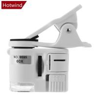 ราคา Hotwind กล้องจุลทรรศน์โทรศัพท์มือถือ 60X แว่นขยาย Universal LED มาโครเลนส์ซูม Micro กล้องเครื่องมือ C4R5 (28008751916)