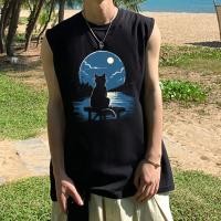 ราคา Sea Tee COD เสื้อสีขาว แขนกุด oversize Cat back shirt เสื้อยืดชาย เสื้อกล้าม เสื้อบาส คอกลม แฟชั่น เสื้อกีฬา 2025 (40011635214)