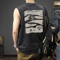 ราคา Sea Tee แขนกุด ผ้าCotton 100 แขนสั้น เสื้อกีฬา วินเทจ ฤดูร้อน GTGLAB S 3XL (40962382586)