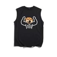 ราคา COD เสื้อยืด แขนกุด เสื้อกล้าม oversize ผ้าCotton100 แฟชั่น แนวสตรีท เสื้อผู้ชาย Muscle dog แขนสั้น สีขาว s 3xl (28834899885)