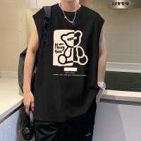ราคา Sea Tee COD เสื้อยืด แขนกุด เสื้อกล้าม oversize เสื้อ ผ้าCotton100 HONEY BEAR เสื้อยืดคอกลมแขนกุด แฟชั่น เสื้อบาส (27487656709)