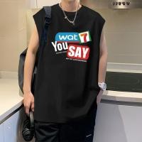 ราคา Sea Tee COD เเขนกุด เสื้อยืด oversize ผ้าCotton100 เสื้อบาส เสื้อแขนกุด เสื้อยืดคอกลมแขนกุด WAT YOU SAY แฟชั่น เสื้อ (26087890034)