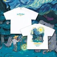 ราคา Sea Tee COD เสื้อยืด oversize cotton100 เสื้อแฟชั่น คอกลม แขนสั้น พิมพ์ลาย Van Gogh s Sky สไตล์ลำลอง ใส่สบาย (43377123905)