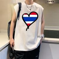 ราคา Sea Tee สินค้าใหม่ แขนกุด เสื้อยืด oversize วินเทจ เสื้อบาส love Thailand ใส่สบาย ผ้าCotton 100 3XL (41720004735)