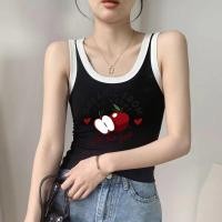 ราคา Sea Tee แขนกุด เสื้อผู้หญิง แฟชั่น เสื้อยืดคอกลมแขนกุด แฟชั่นใหม่ เสื้อกล้าม สไตล์เกาหลี สีดำ Fruities9 (40651625282)