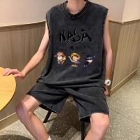 ราคา COD เสื้อยืด แขนกุด เสื้อกล้าม oversize ผ้าCotton100 แฟชั่น แนวสตรีท เสื้อผู้ชาย Luffy wzfu แขนสั้น สีขาว s 3xl (26134902194)