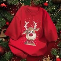 ราคา Sea Tee เสื้อยืด เสื้อยืดคอกลมแฟชั่น ผ้าCotton 100 Oversize ใส่สบาย ไม่ต้องรีด Christmas Deer S 3XL (44264492313)