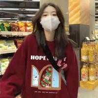 ราคา Sea Tee สเวตเตอร์ สีดำ แขนยาว คอกลม ทรงหลวม Print Christmas tree สไตล์เกาหลี ใส่ได้ทั้งหญิงเเละชาย (41526091064)