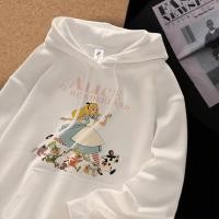 ราคา Sea Tee สินค้าใหม่ เสื้อฮู้ด Printed Hoodie แขนยาว ใส่สบาย สไตล์เกาหลี IN WONDERLAND Printed Hoodie Size M 4XL (40975435661)