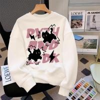 ราคา Sea Tee สเวตเตอร์ สีดำ แขนยาว คอกลม ทรงหลวม Print CAT PXZH สไตล์เกาหลี ใส่ได้ทั้งหญิงเเละชาย (40425456853)
