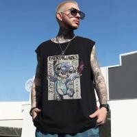 ราคา Sea Tee เสื้อแขนกุด เสื้อยืดทรงผู้หญิง แขนกุด เสื้อบาส เหมาะสำหรับฤดูร้อน ใส่สบาย เสื้อแขนกุด ผู้ชายและผู้หญิง Stitch (25795433159)
