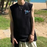 ราคา Sea Tee COD เเขนกุด เสื้อยืด oversize ผ้าCotton100 เสื้อแขนกุด เสื้อยืดคอกลมแขนกุด STITCH sleep ใส่ได้ทั้งชาย หญิง (25245703503)