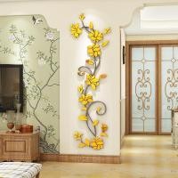 ราคา 3ง อะคริลิคตกแต่งผนังดอกไม้หวายสติ๊กเกอร์ติดผนังห้องนั่งเล่นโซฟาทางเข้าทีวีพื้นหลังผนังสติกเกอร์ติดด้วยตนเองภาพวาด (26955619524)
