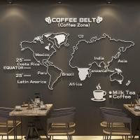 ราคา แผนที่โลกแบบสติกเกอร์ติดผนัง อากาศร้านกาแฟ สำหรับการตกแต่งและใช้ในหน้าต่าง (47100232747)