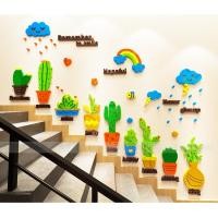 ราคา กระถางต้นไม้สติ๊กเกอร์ติดผนังบันไดตกแต่งผนังอนุบาลบันไดสติกเกอร์ขั้นตอนสติ๊กเกอร์ตกแต่งผนัง (28282663949)