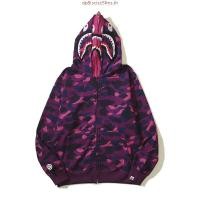 ราคา ผู ้ หญิง Bape Camouflage Zip Up แจ ็ คเก ็ ต Shark พิมพ ์ แฟชั ่ น Streetwear Hoodie (53101376866)