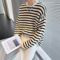 ราคา เสื้อยืดแขนยาว คอกลม ทรงหลวม ลายทาง ฉลุลาย อเนกประสงค์ แฟชั่นฤดูใบไม้ร่วง สําหรับผู้ชาย (51001596315)