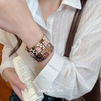 ราคา Dreejew สร้อยข้อมือเคลือบดอกไม้ วินเทจหลากสี เครื่องประดับแฟชั่นสำหรับผู้หญิง (53051989455)