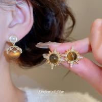 ราคา ต่างหูชุด Tiger Eye Gem และคริสตัล Swarovski สไตล์หรูหรา เหมาะสำหรับงานปาร์ตี้และสวมใส่ในโอกาสพิเศษ (44701914584)