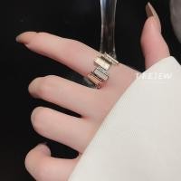 ราคา DREJEW แหวนทอง 18K ประดับเพทาย ทรงเรขาคณิต เครื่องประดับ สําหรับผู้หญิง (25776478798)