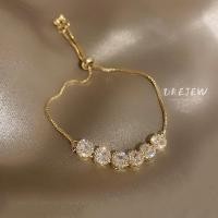 ราคา DREJEW สร้อยข้อมือเพชร ทอง 18K เกาหลี ดึงออก แวววาว มาก ดีไซน์เรียบง่าย สร้อยข้อมือปรับได้ (24923258073)