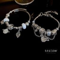 ราคา DREJEW ใหม่ สร้อยข้อมือแฟชั่น ประดับเพชร รูปใบไม้ ดาวเสาร์ เครื่องประดับ (22246327477)