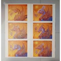 ราคา ภาพพิมพ์ 12 นักษัตร ภาพที่ระลึกจากวัดร่องขุ่น ผลงาน อ เฉลิมชัย โฆษิตพิพัฒน์ ภาพพิมพ์ในยุคแรกๆ (23072133857)