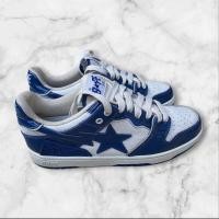ราคา รองเท้า A BATHING APE BAPE SK8 STA BLUE WHITE PATENT มือสองของแท้ หายาก (43722693387)